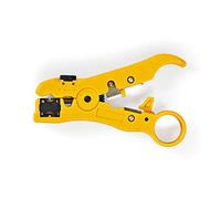 NEDIS Cable Stripping Plier - New Pelacables para Cables Coaxiales RG59, RG6, RG7 y RG11 Negro/Amarillo
