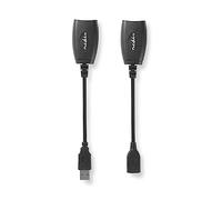 NEDIS Cable USB activo | USB 1.1 | USB-A Macho | RJ45 Hembra | 12 Mbps | 0.20 m | Redondo | Niquelado | PVC | Cobre | Caja