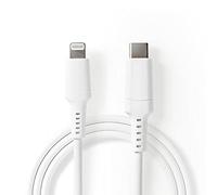 Nedis Cable USB Cable USB | USB 2.0 | Lightning de Apple 8-Pin | USB Type-C ™ Macho | 480 Mbps | 60 W | Niquelado | 1.00 m | Redondo | PVC | Negro | Caja de Ventana Blanco 2.00 m