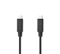 NEDIS Cable usb | usb 3.2 gen 2 | usb c macho | usb c macho | 100w | 8k@30hz | 10 gbps | chapado en níquel |