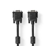 Nedis Cable VGA | VGA macho | 2,00 m | Negro - Niquelado | Resolución máxima: 1280x768 | Redondo | ABS | Etiqueta