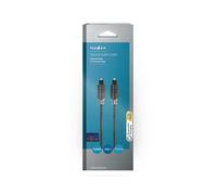 NEDIS Cable de Audio óptico | TosLink Male | TosLink Male | 5.0 m | Redondo | PVC | Antracita | Caja