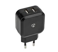 Nedis Cargador 24W 2 Puertos USB-A 2.4A Rápido Smartphone y Tablet,