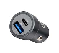 Nedis, Cargador de Coche 38W con Doble Puerto USB-C PD 20W USB-A QC 3.0