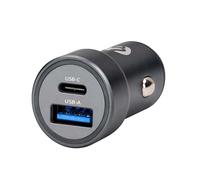 Nedis Cargador de Coche 48W con Puerto USB-C / USB-A QC 3.0 PD 30W, Gris oscuro