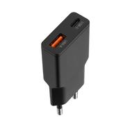 Cargador de pared dual Nedis USB de 20 W/18 W con carga rápida 3.0 A