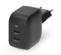 Cargador de pared Nedis WGCHA35WBK GaN 35 W USB-C doble negro compacto