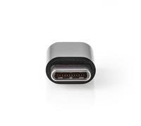 NEDIS CCGB60910BK - Adaptador USB 2.0, Conector USB-C™, Conector USB Micro-B, 480 Mbps, niquelado, Color Negro
