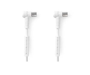 Nedis Coaxkabel 120 dB IEC (Coax) Male Haaks IEC (Coax) Female recto 5,0 m blanco