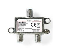 Nedis Combinador Mezclador Satélite-Terrestre 2 a 1 Conector F VHF/UHF