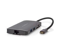 Nedis, Concentrador USB 7 en 1 a RJ45 / 3USB-A / Micro SD / HDMI 4K 5Gbps 0,2 m