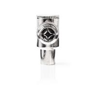 NEDIS Conector IEC (coaxial) - 90° acodado - Conector - Niquelado - 75 Ohm - Tornillo - Diámetro de Entrada del Cable: 7,0 mm - Metal - Plata - 2 Unidades - Caja