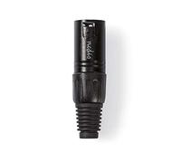 Nedis Conector XLR XLR de 3 Pines Macho Negro
