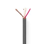 Nedis Cotr15010Gy100 Cable para Micrófono, 100 m en Bobina, Gris
