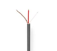 NEDIS Cotr15011Gy100 Cable para Micrófono, 100 m en Bobina, Gris