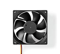 Nedis DCFAN4010BK 6500 rpm 3 pines 92 mm Silencioso ordenador CC Refrigeración Fan, Negro