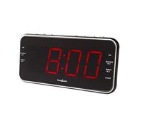 Nedis Despertador Digital LED AM / FM con Puerto USB-A Proyección de Hora,