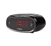 Nedis Despertador Digital LED AM / FM Doble Alarma con Función Snooze,