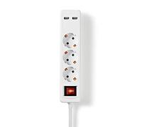 Nedis Enchufe de extensión Enchufe de extensión - Schuko / Type F (CEE 7/7) - 3 vía - 1.50 m