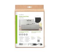 NEDIS Filtro de grasa de carbón universal para campana extractora, 390 g/m², carbón activado con espuma, cortable, 57 x 47 cm, color negro
