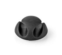 NEDIS Gestor de Cableado Cable Management | Cable Clip | 2 Slots | 6 pcs | PVC | Black Negro
