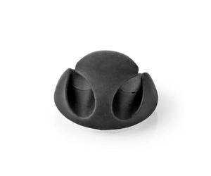 NEDIS Gestor de Cableado Cable Management | Cable Clip | 2 Slots | 6 pcs | PVC | Black Negro