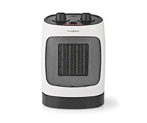 Nedis HTFA19WT | Calefactor cerámico PTC | 1000/2000 W | 2 niveles de calor | Termostato ajustable | Función oscilante | Protección contra sobrecalentamiento y vuelco | Blanco