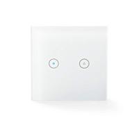 Nedis Interruptor de pared doble inteligente SmartLife con Wi-Fi
