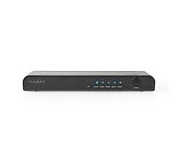 NEDIS Interruptor HDMI™ | 3 entradas HDMI™ | 1 Salida HDMI™ | 4K @ 60Hz | 18 Gbps | Control Remoto | Metal | Antracita 1.00 m 5 Puertos