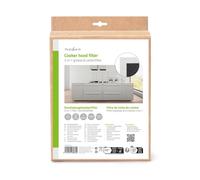 NEDIS Juego de 2 filtros universales para campana extractora, filtro de carbón activo cortable de 57 x 47 cm y filtro de grasa