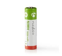 Nedis Juego de 4 pilas recargables NiMH AA 1,2 V CC 2600 mAh precargadas,