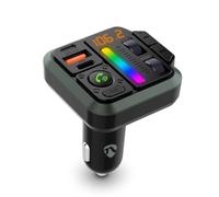 NEDIS Kfz Audio FM Transmitter | Fest | freisprechend | 1" | Amber Screen | Bluetooth® | PD 18 W/PD 24 W | Schnellladung | Bass Boost | Google Assistant/Siri | Schwarz