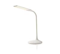 Nedis Lámpara de escritorio LED recargable con control táctil de 280 lm, Blanco [EEK: G]