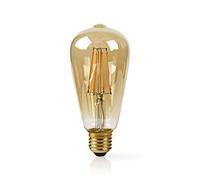 Nedis Lf10Gdst65 Bombilla Led Wi-Fi Inteligente de Filamento, E27 St64-5 W, 500 Lm