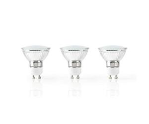 Nedis Lw31Crgu11 Bombilla Led Inteligente con Wi-Fi, Blanco Cálido, Gu10 Paquete de 3 Unidades