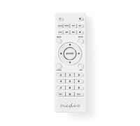 Nedis Mando a Distancia de Repuesto para Radio por Internet Nedis, Funciona con Pilas, transmisión infrarroja, diseño Claro, Compatible con RDIN2000WT y RDIN2500WT
