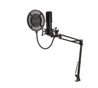 Micrófono de soporte para streaming USB y juegos (negro) - NEDIS