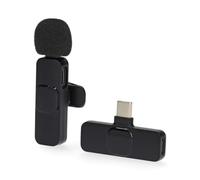 Micrófono Lavalier inalámbrico USB-C (negro) - NEDIS