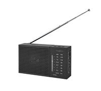 Nedis, Mini radio AM / FM a pilas con toma para auriculares y ajuste analógico