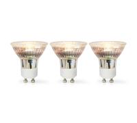 Nedis Pack de 3 Bombillas LED GU10 Spots 4,5W 345lm 2700K IPX2 Vintage, [EEK: F]