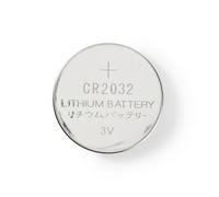 Nedis Paquete de 5 pilas de botón de litio CR2032 3 V CC listas para usar,