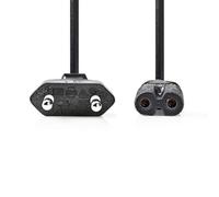 Nedis Power Cord Euro Male IEC-320-C7 Straight Nickled 2.00 M Plat PVC Black
