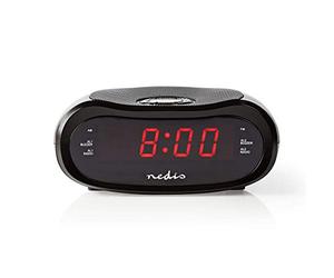 Nedis Radiodespertador Digital Pa ntalla LED de 0.6'' FM