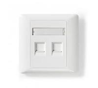Nedis Red Keystone Frontal - Frente - 2 Puertos - ABS - Blanco - Caja
