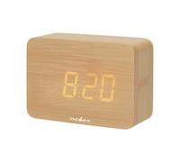 Nedis, Reloj de escritorio de madera con pantalla LED y función de repetición