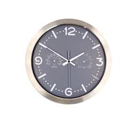 Nedis, Reloj de Pared Analógico 30cmx30cm Silencioso con Termómetro e Higrómetro
