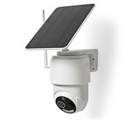 NEDIS SIMCBO50WT | Cámara de Exterior 4G SmartLife | Full HD 1080p | Giro e inclinación motorizados | Visión Nocturna | Detección de Movimiento | IP65 Resistente | microSD y Nube | Blanca