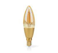 NEDIS SmartLife LED Filament Bulb | Wi-Fi | E14 | 470 LM | 4.9 W | Warm White | 1800-3000 K | Glass | Androidâ„¢ / iOS | Candle