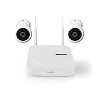 NEDIS SmartLife - Sistema de cámara inalámbrico (2 cámaras, Full HD 1080p, IP65, visión Nocturna, Color Blanco