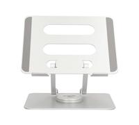 Soporte para portátil Nedis NBSTND110SI giratorio 360°, acero, hasta 17 pulgadas, plata